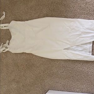 Midi length white dress